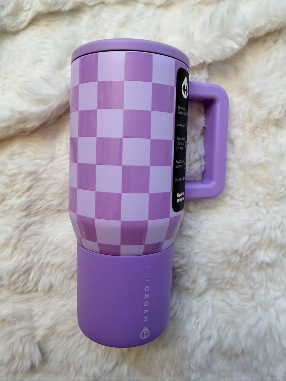 HydroJug Lavender Checkers 20 oz